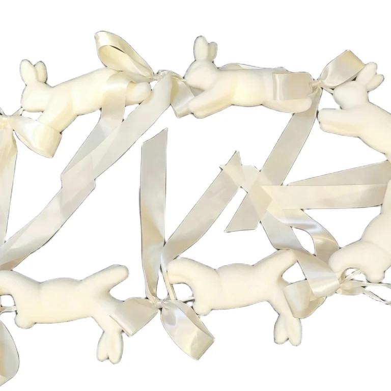 Bunnies and Bows Garland, Cream, 72", Easter by Way To Celebrate | Walmart (US)