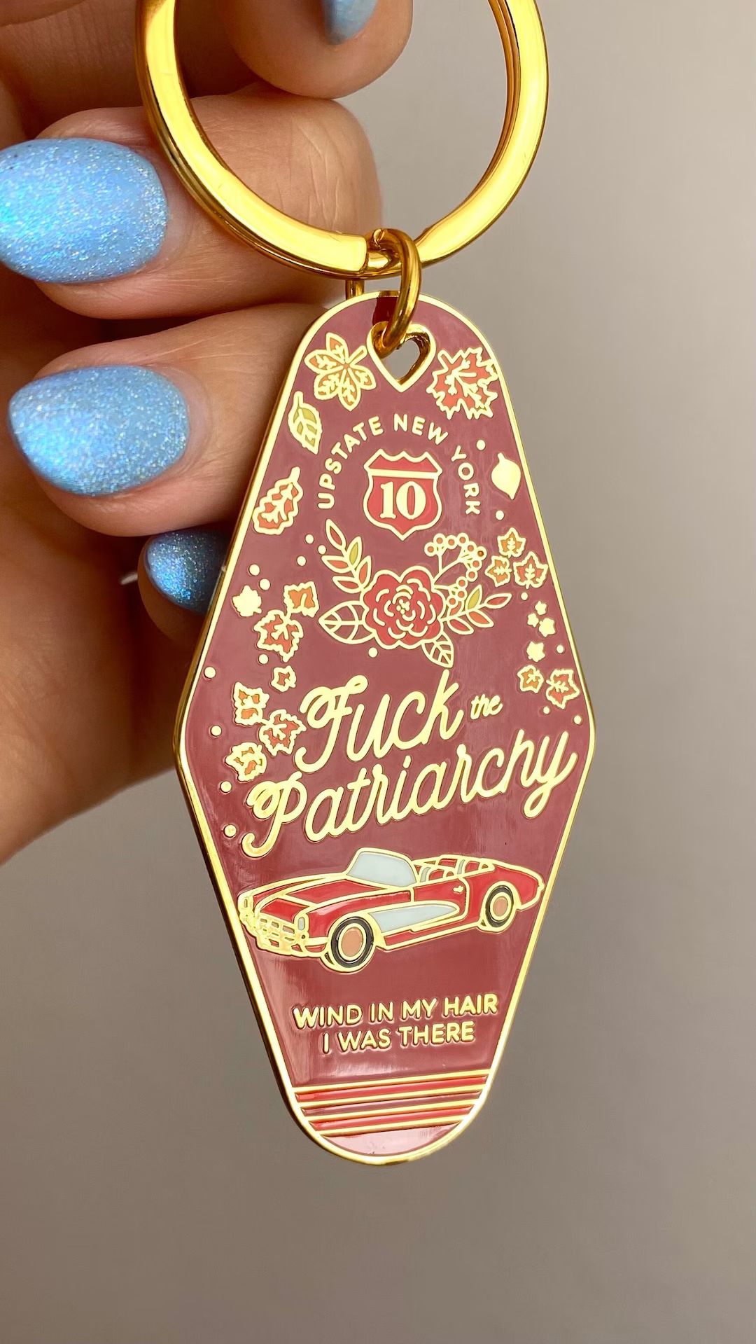 Fuck The Patriarchy Keychain All Too Well Red Mini Motel Enamel Keychain | Etsy (US)