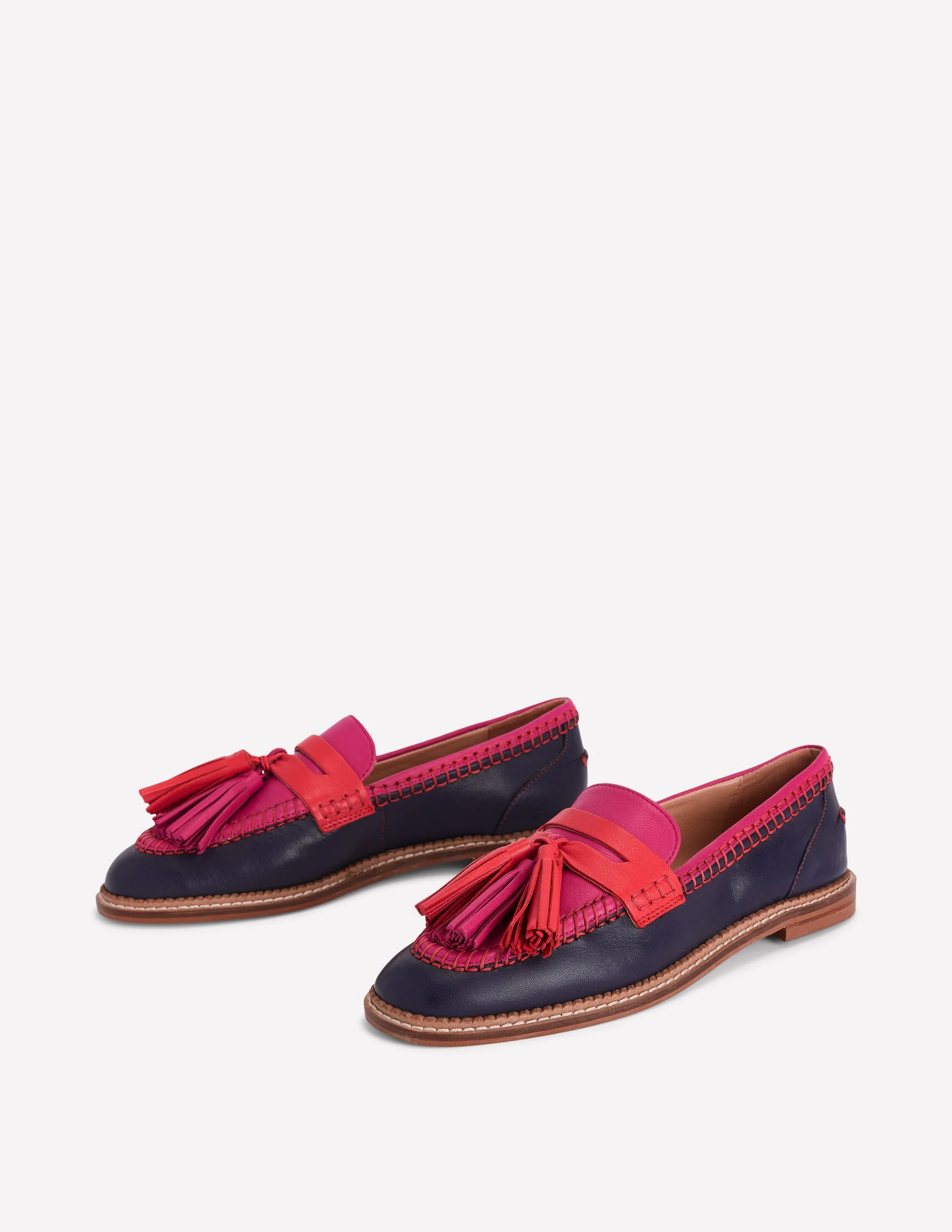 Nya Penny Loafers-Colourblock Tassel | Boden (US)