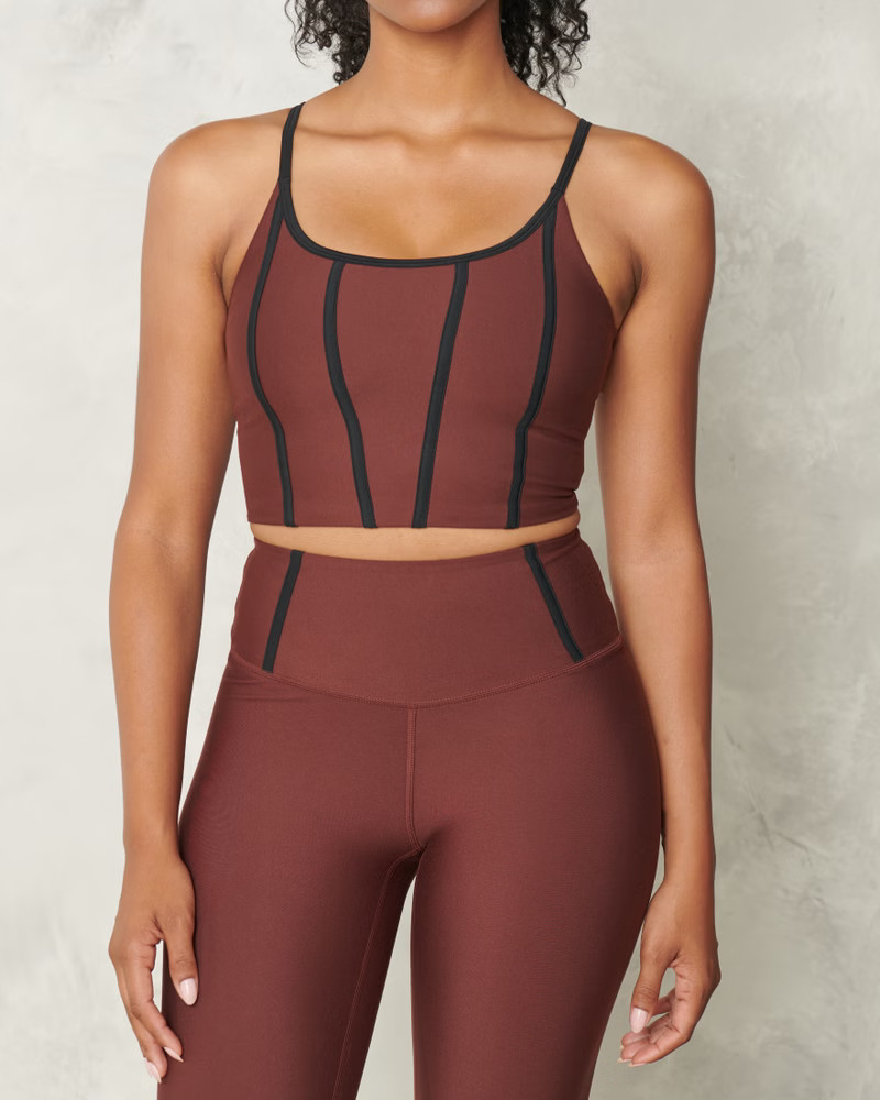 YPB Corset Slim Scoopneck Tank | Abercrombie & Fitch (US)