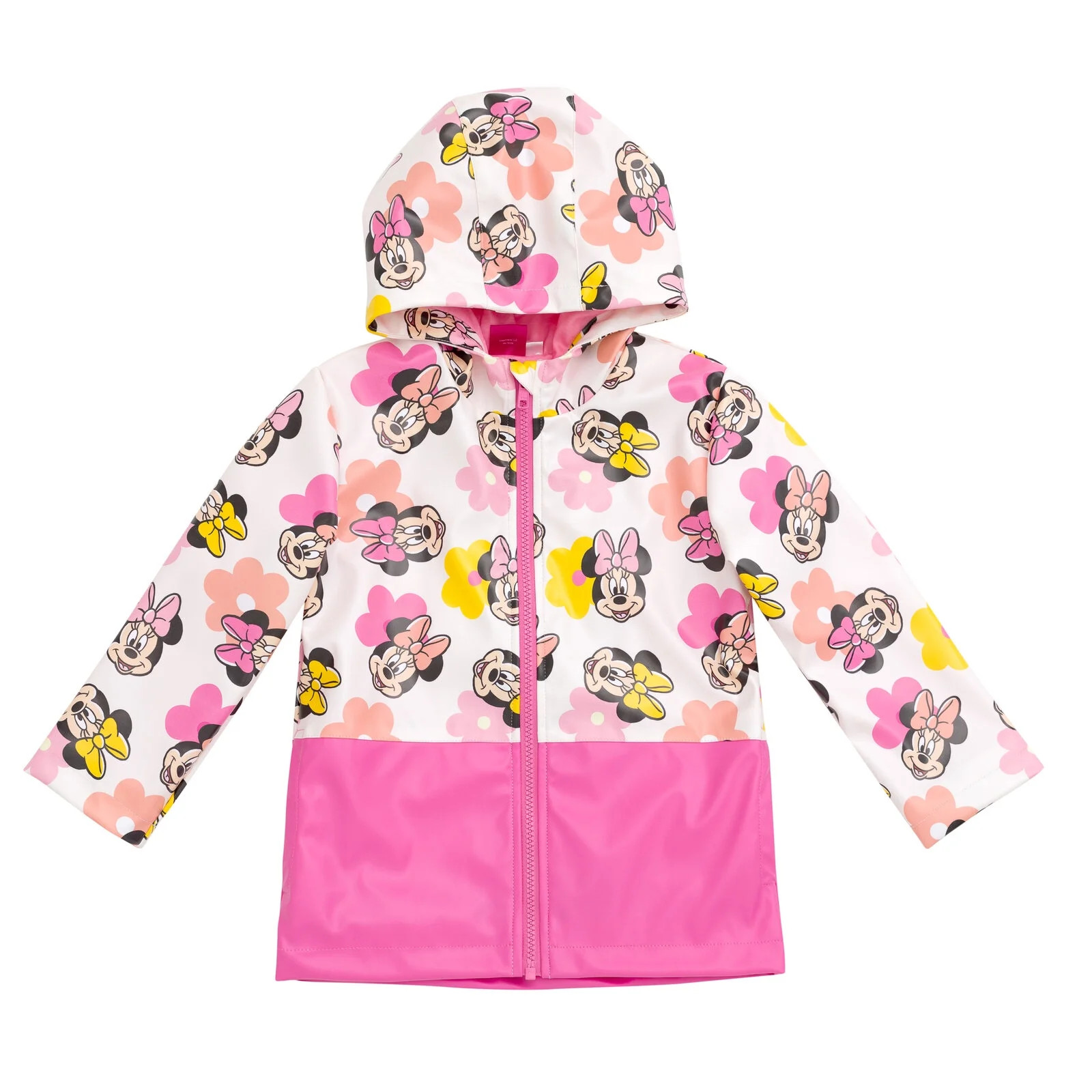Disney Minnie Mouse Zip Up Waterproof Rain Jacket Toddler to Little Kid | Walmart (US)