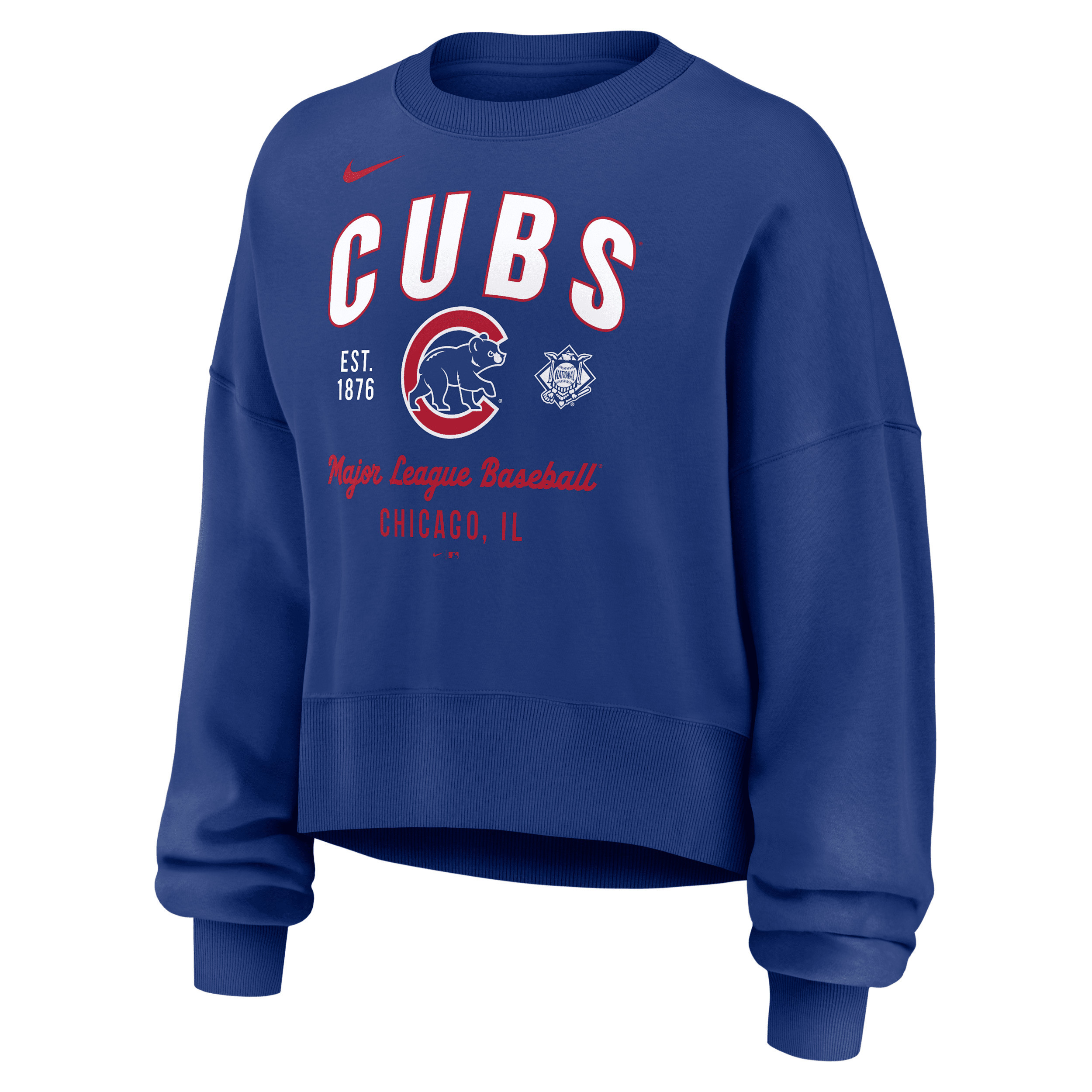 Chicago Cubs Nike Women's MLB Pullover Crew in Blue | 01D711TUEJ-H3K | Nike (US)
