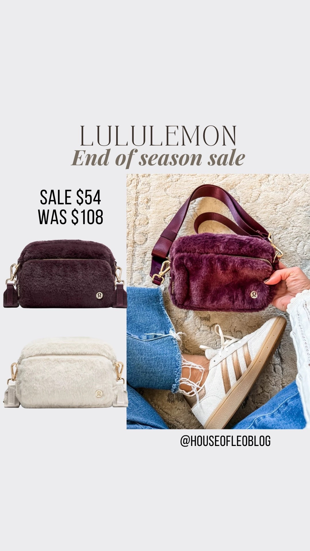 Lululemon end of season sale, Crossbody bags, faux fur bag 

#LTKFindsUnder100 #LTKSaleAlert