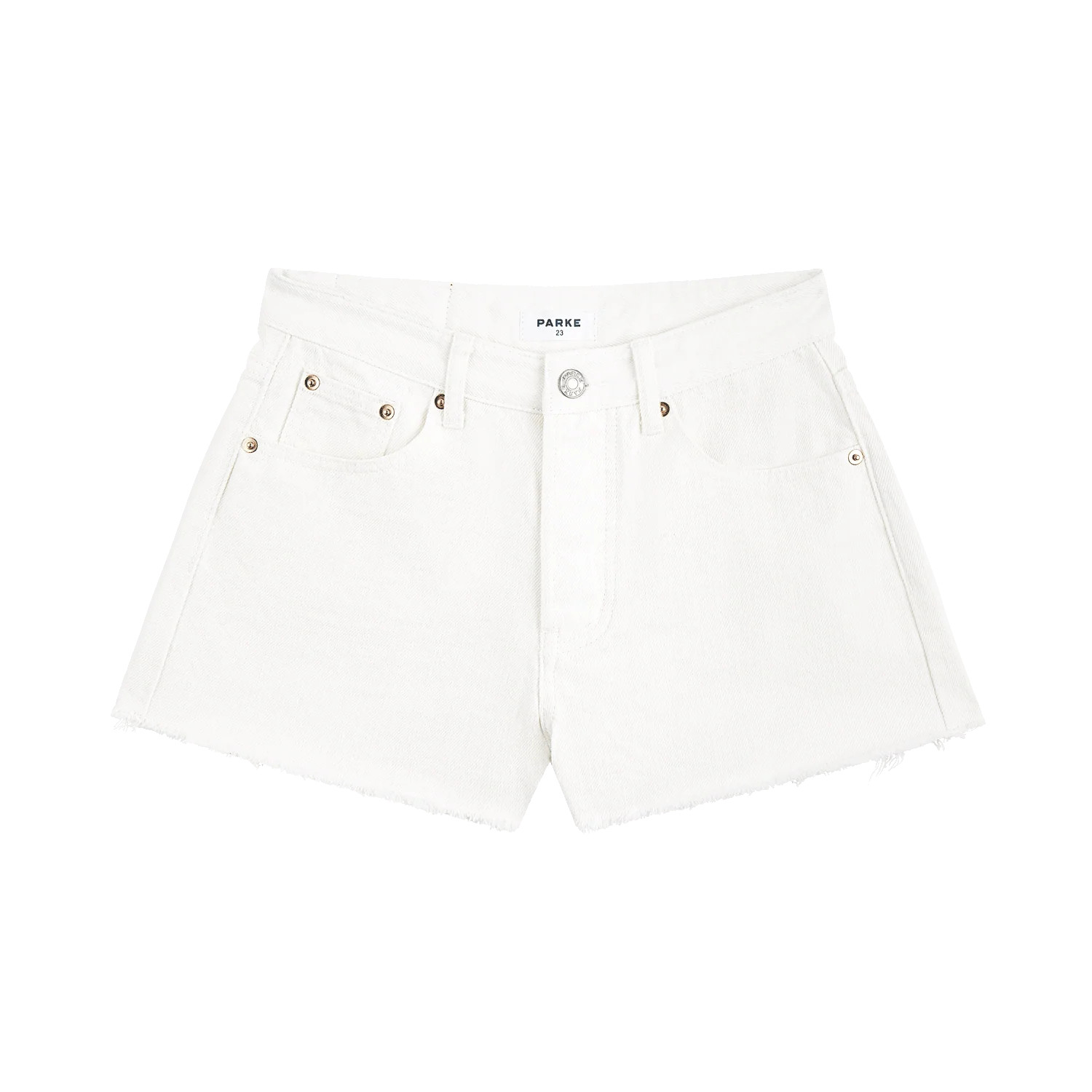 Cut Off Shorts - White | Parke