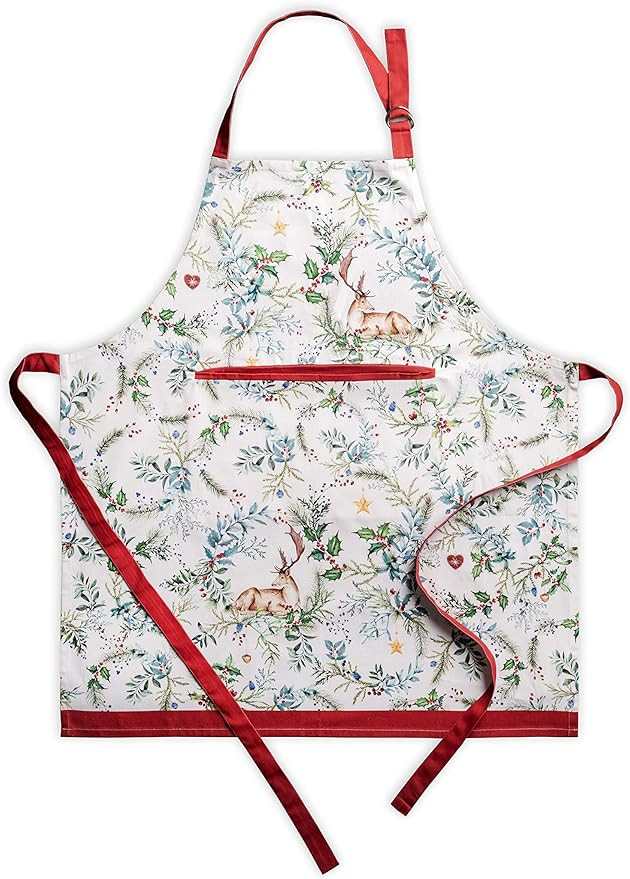 Cotton Apron with Center Pocket, Kitchen Unisex Cloth Apron (1 Piece) with Long Ties for Painting... | Amazon (US)