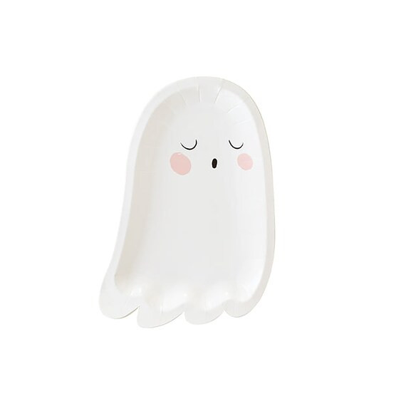 Ghost Paper Plates | Halloween Paper Plate - Ghost Plate - Ghost Birthday - Halloween Tableware -... | Etsy (US)