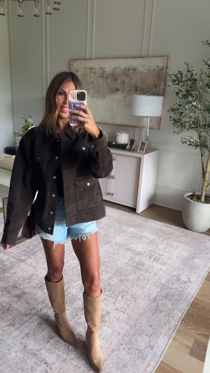 Free people jacket and some of my favorite FP denim shorts #nsale