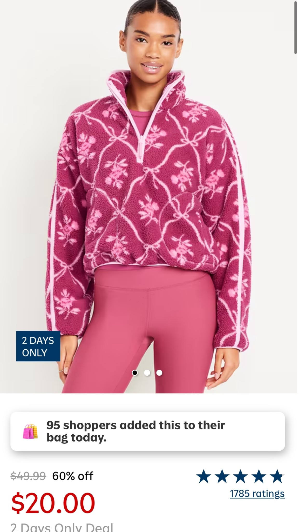 cute fleece that reminds me of Valentine’s Day & colors! $20 only! Most sizes available 

#LTKSeasonal #LTKFindsUnder50 #LTKSaleAlert