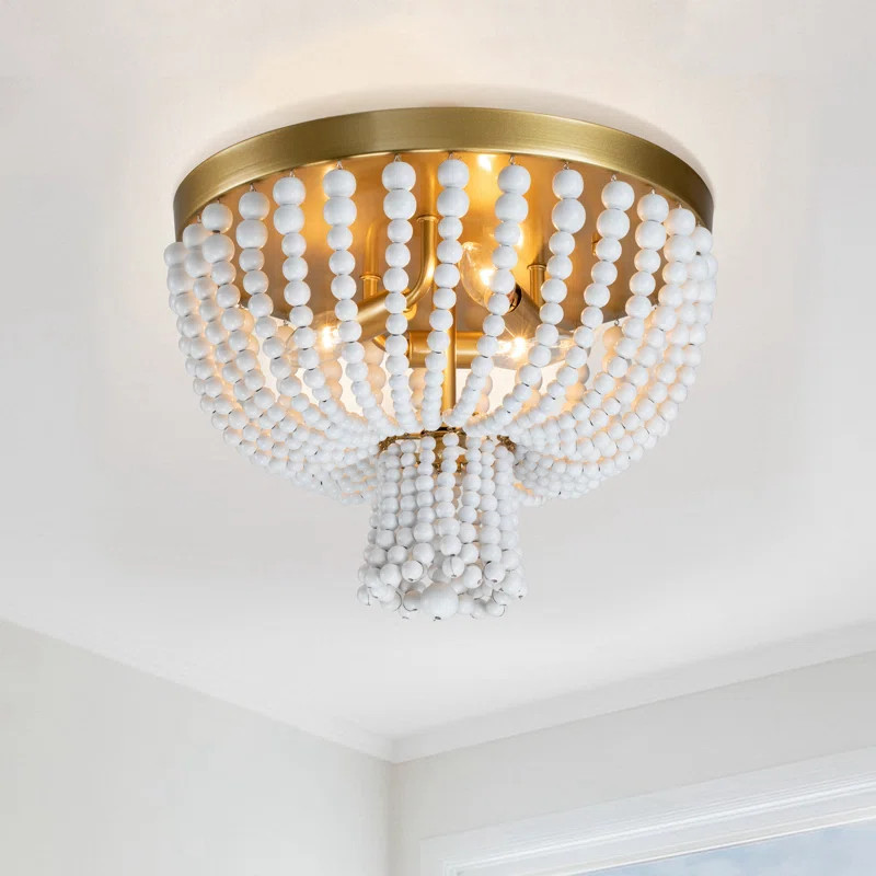 Blaise Solid Wood Flush Mount | Wayfair North America