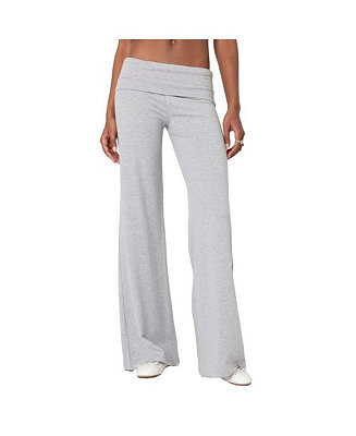 Women's Wide Leg Fold Over Pants | Macy's