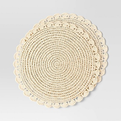 2pk Paper Charger Scallop - Threshold™ | Target