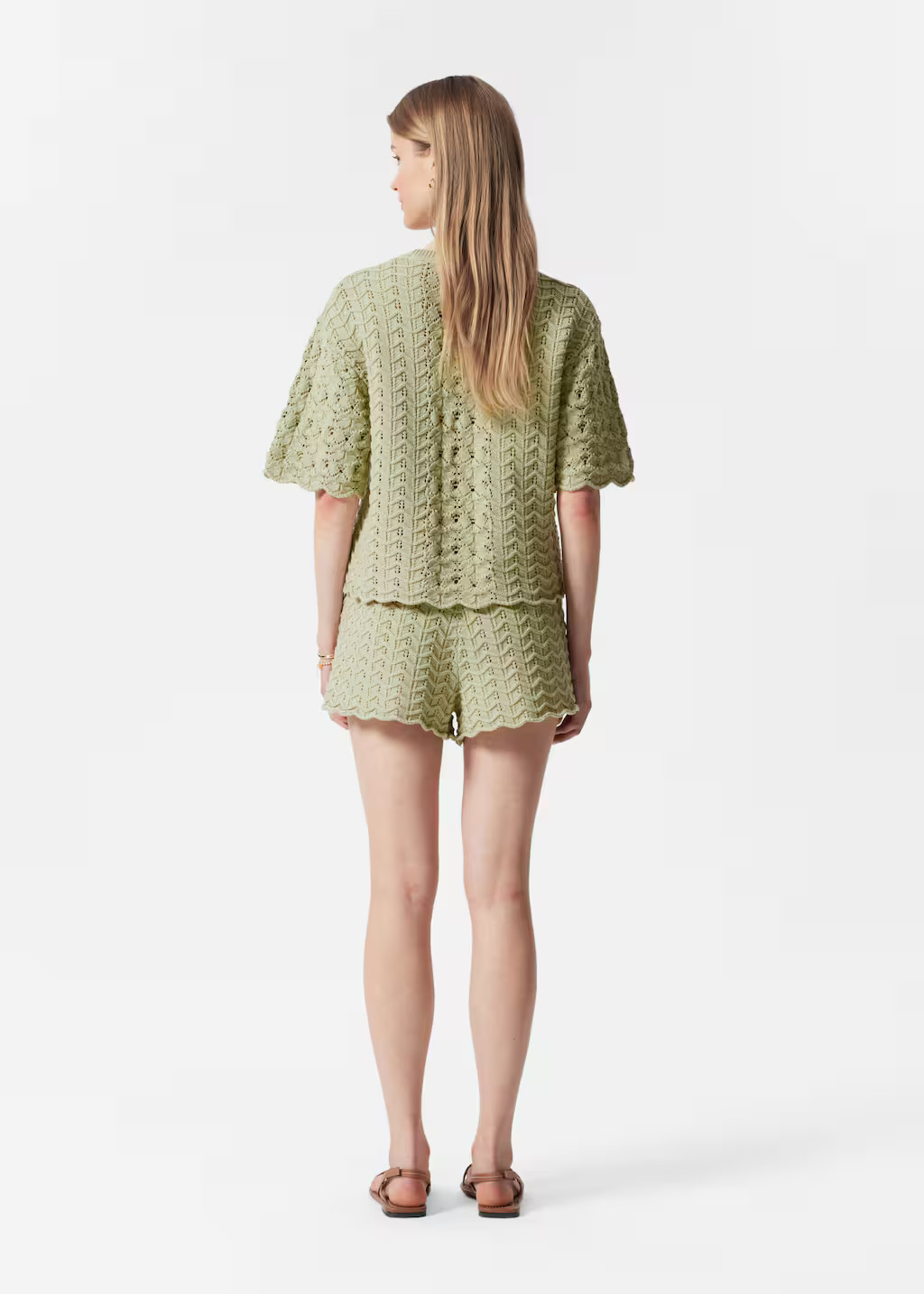 T-shirt crafted from a soft cotton fabric in a pointelle-knit structure. Cut in a classic, straig... | & Other Stories - US