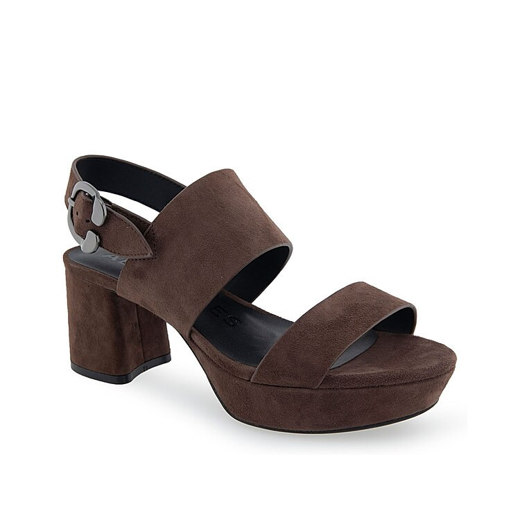 Aerosoles Camera Platform Sandal | Women's | Dark Brown Suede | Size 10.5 | Heels | Sandals | Slingback | DSW