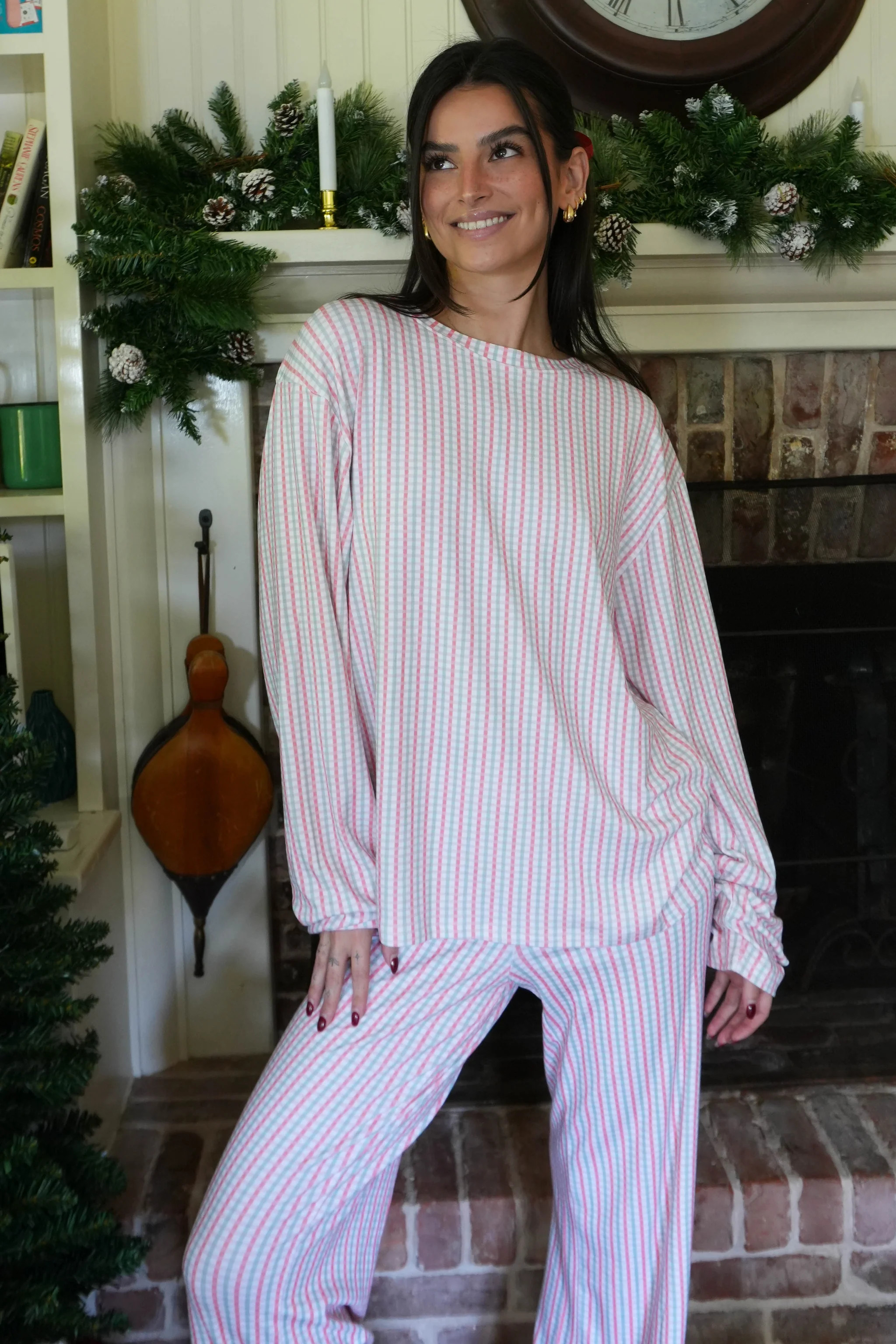 Here For The Presents Long Sleeve | Grey Bandit