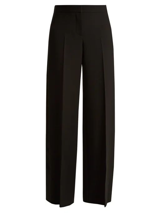 Satin-panel wide-leg tuxedo trousers | Alexander McQueen | Matches (APAC)