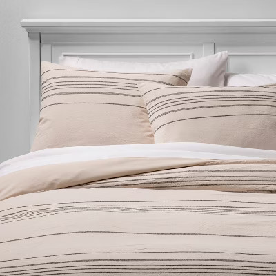 Woven Stripe Duvet Cover Set Cream - Project 62™ + Nate Berkus™ | Target