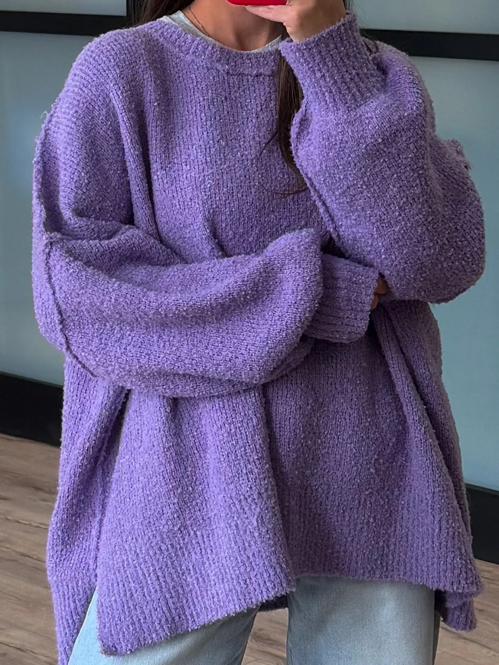 Lev Textured Sweater | Lavender | +Plus Available | Shop Talulah