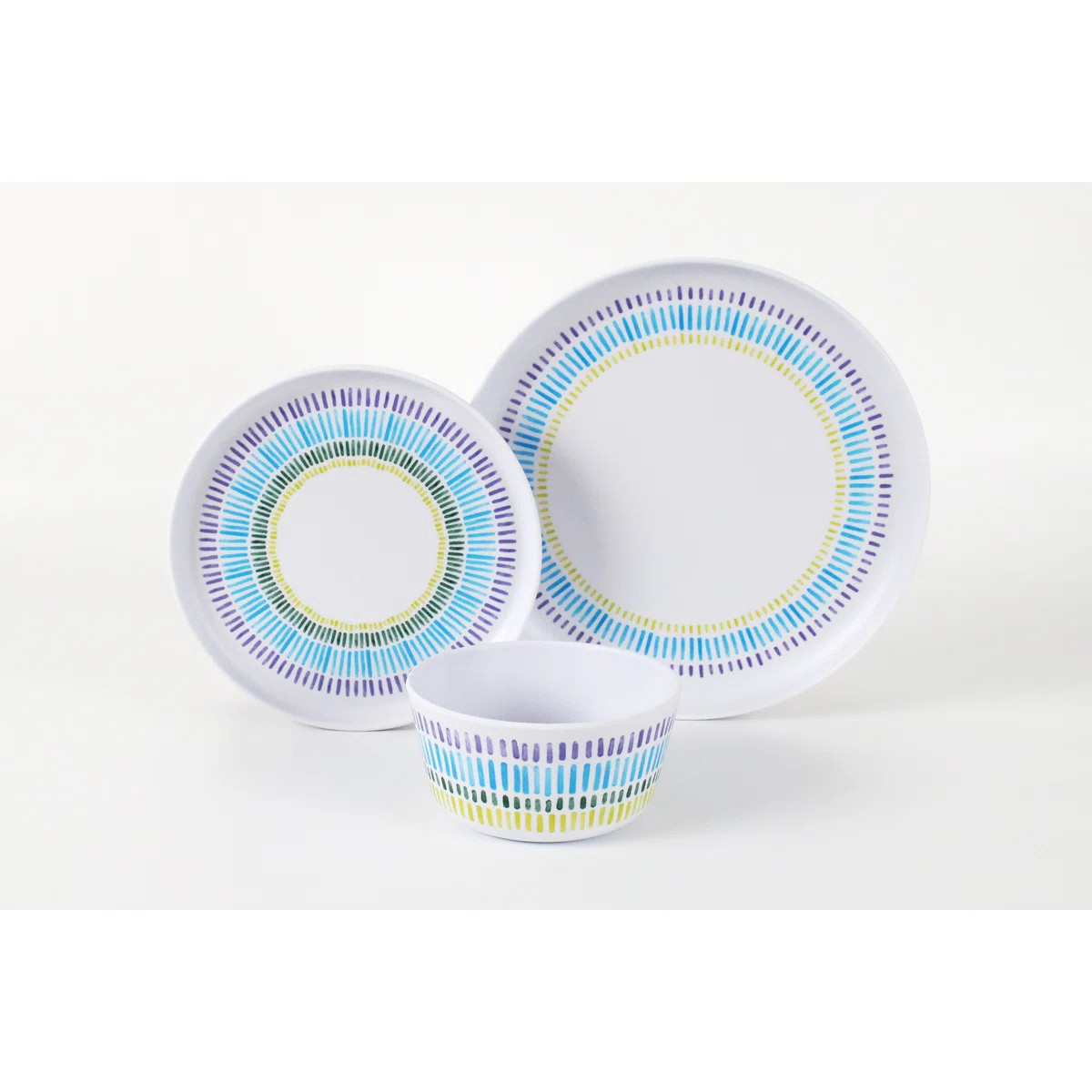 Janiene Piece Melamine Dinnerware Set - Service for 4 | Wayfair North America