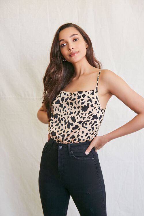 Leopard Print Cami Bodysuit | Forever 21 (US)