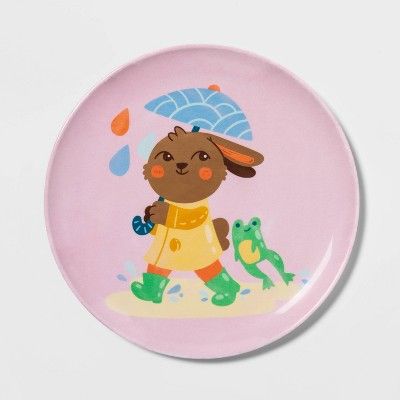 10&#34; Melamine Bunny Dinner Plate Pink - Spritz&#8482; | Target