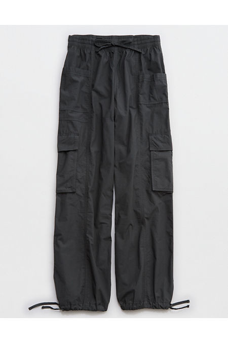 Aerie High Waisted Go-For-It Baggy Cargo Pant Women's Smoked Gray S | Aerie