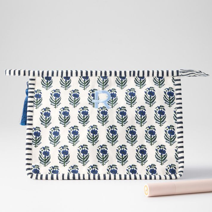 Block Print Canvas Pouch | Mark and Graham