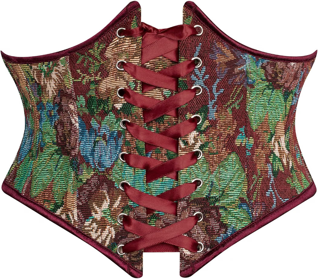 Scarlet Darkness Corset Belt for Women Floral Lace Up Underbust Corset | Amazon (US)