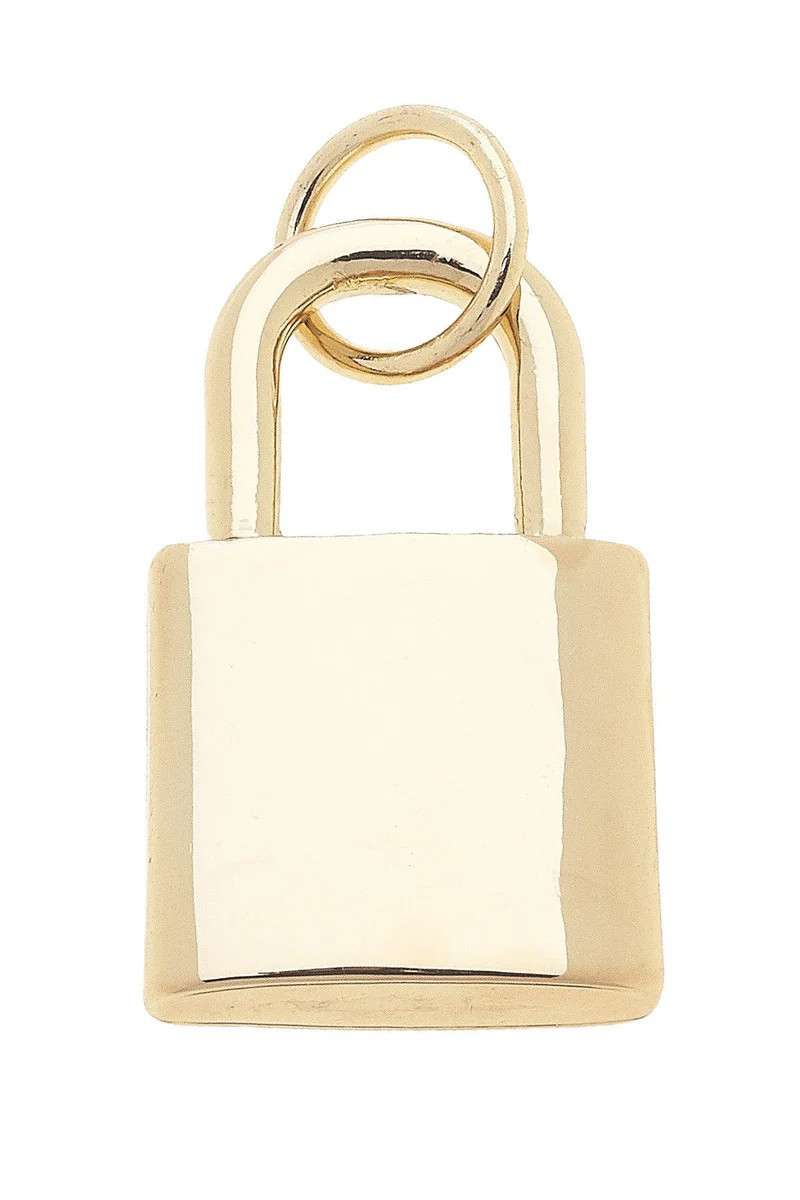 Padlock Charm in Shiny Gold | CANVAS