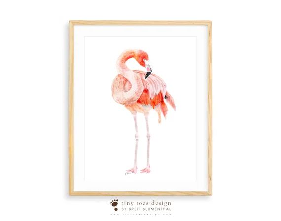 Flamingo Wall Art, Pink Flamingo Print, Flamingo Decor, Flamingo Art Print, Flamingo Nursery Prin... | Etsy (US)