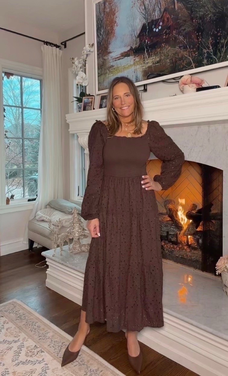 Amazon fashion finds! Affordable, simple, & this is the perfect brown dress to make a statement for any special occasion! I kept the look monochromatic by adding a pair of brown heels. 

#LTKSeasonal #LTKFindsUnder100 #LTKOver40
