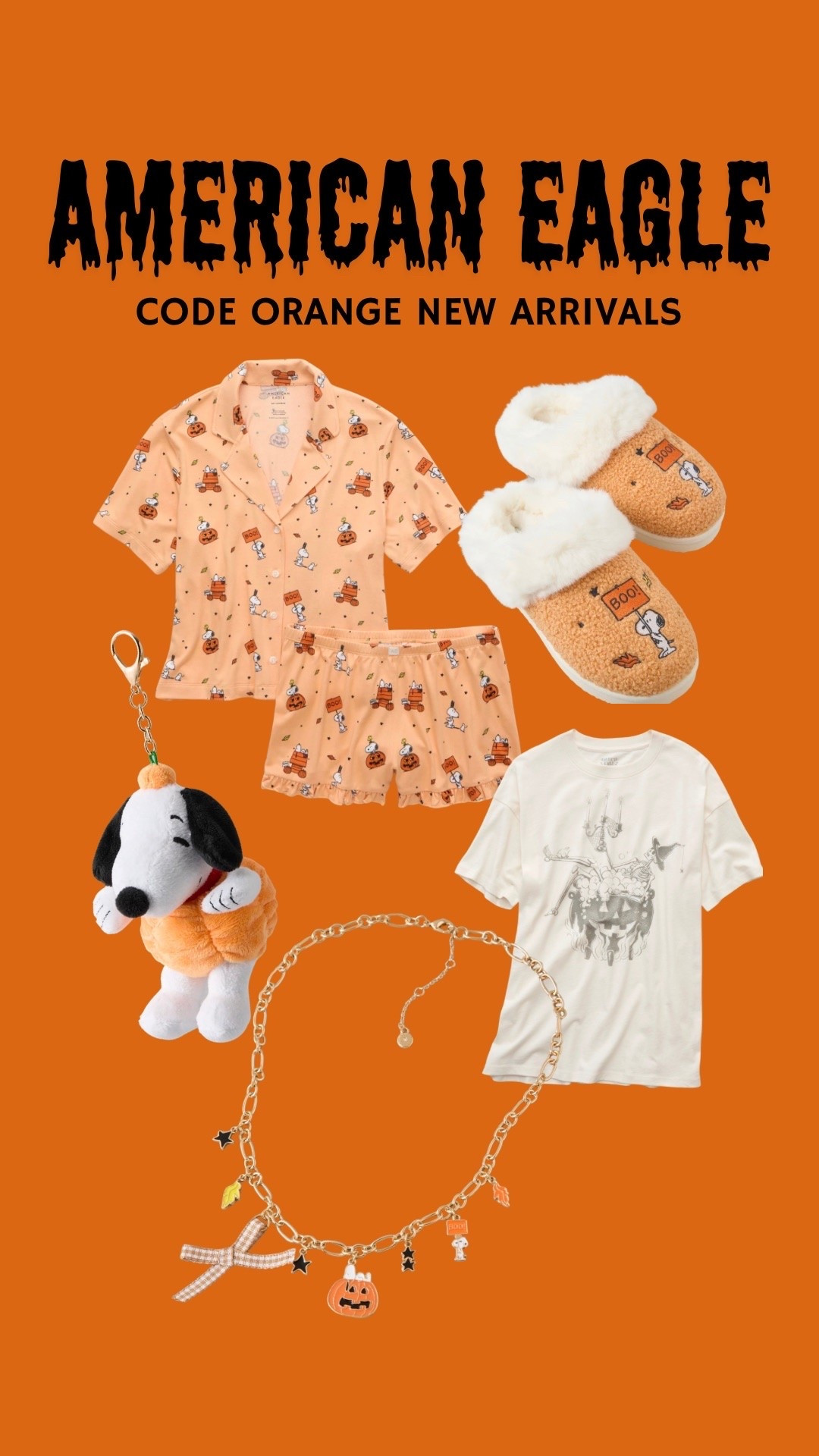 American Eagle Aerie Halloween code orange Summerween finds.