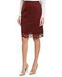 Tahari ASL Women's Lace Pencil Skirt, Wine, 18 | Amazon (US)