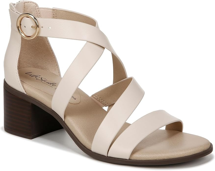 LifeStride Women's Heritage Strappy Block Heel Dress Sandals | Amazon (US)