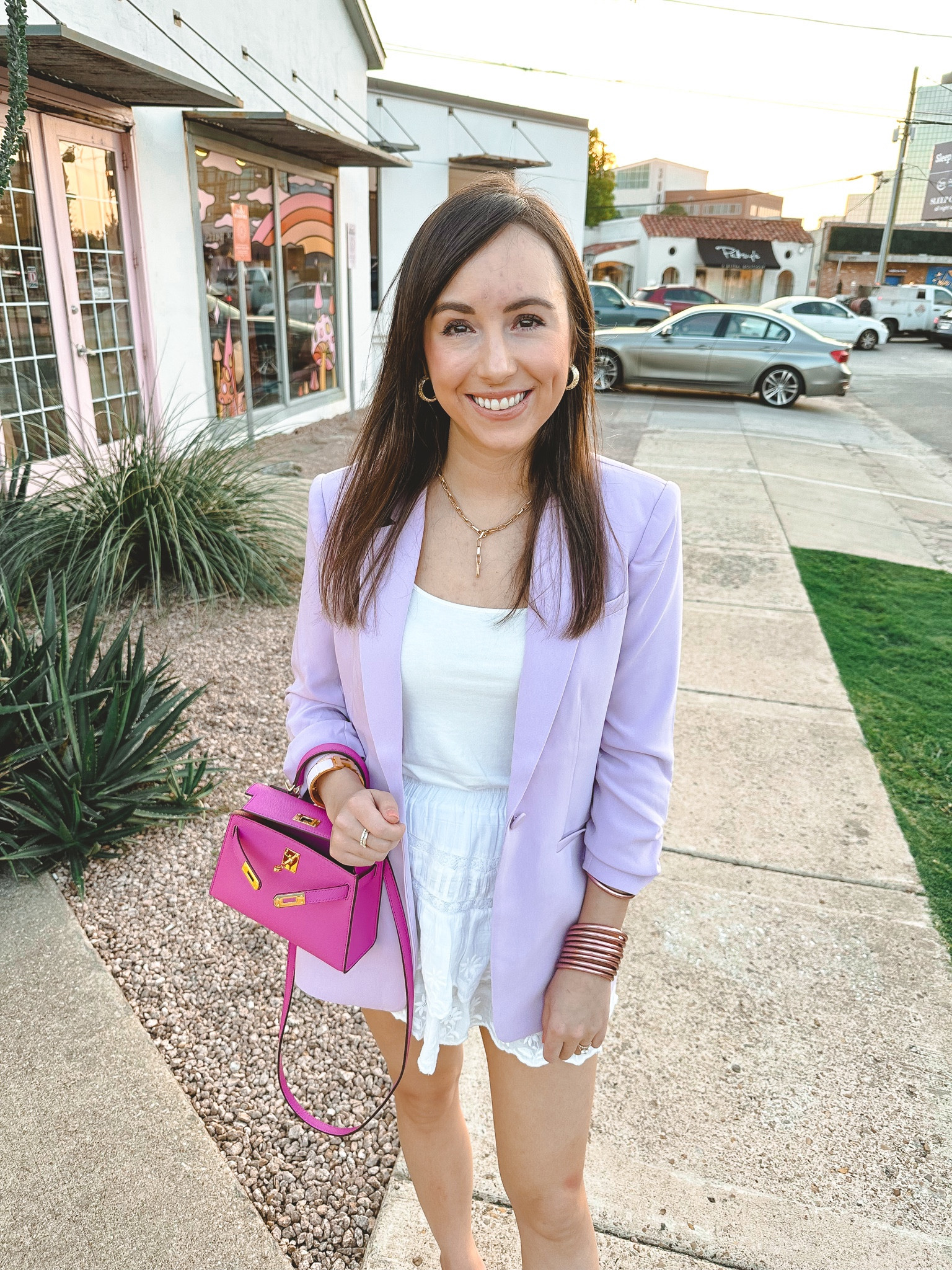 Date night outfit with cinq a lavender sept Khloe blazer (size 2)  



#LTKFindsUnder100 #LTKSeasonal #LTKStyleTip