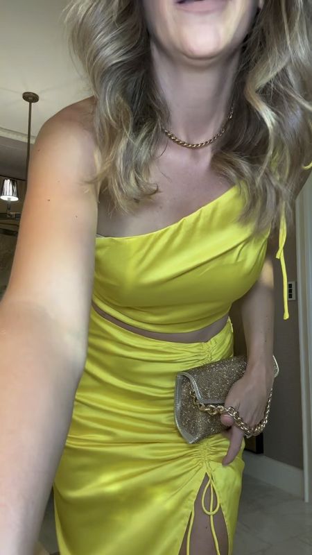 This bright yellow two-piece dress from Revolve was meant for Vegas!💛
#LTKstyle #yellowdress #LasVegas

Size small Revolve dress - runs slightly large
Size 7 Steve Madden heels (tts)
Purse is Revolve
Necklace is Abbott Lyon
Kylie Cosmetics lip set in shade One Wish from Ulta