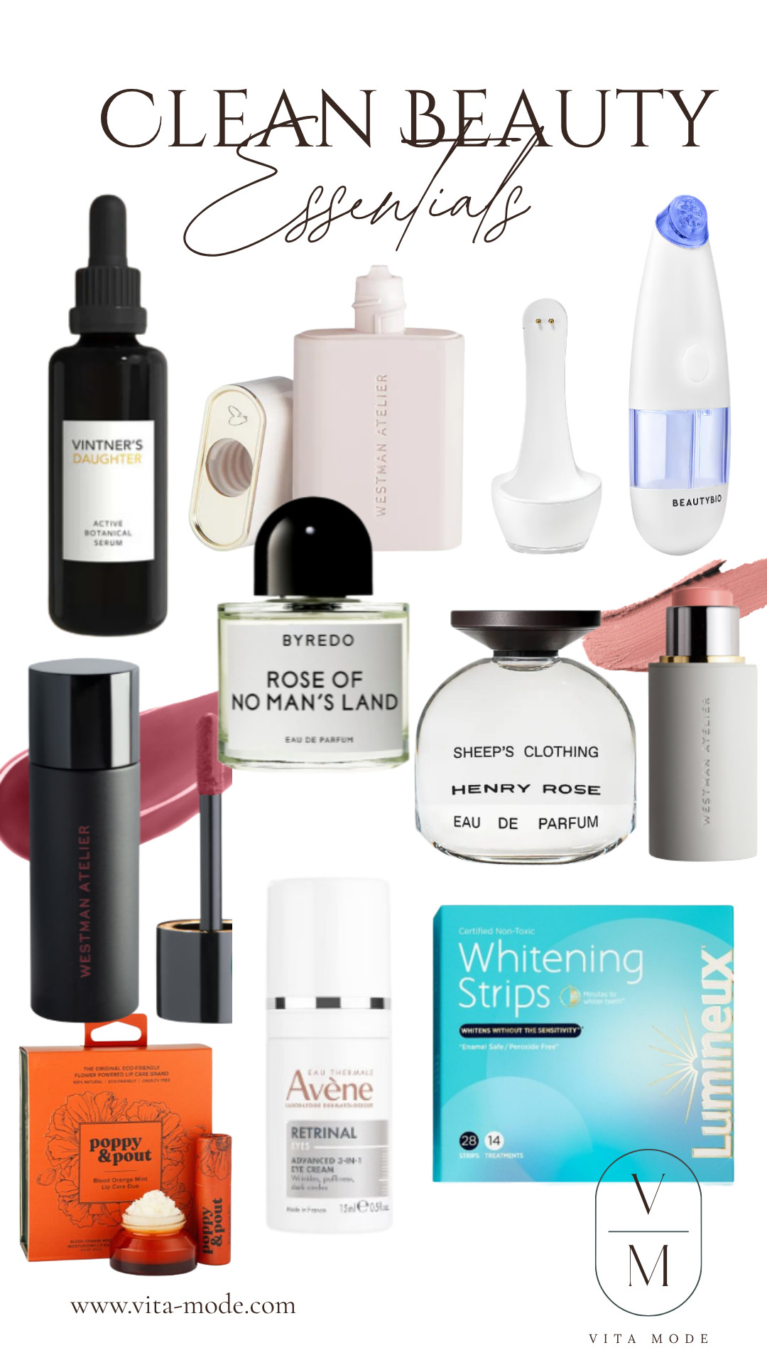 Clean beauty essentials- from active serum, at home hydrafacial, teeth whitening, clean retinal alternative, clean make up, and clean perfume. 

 #LTKOver40 #LTKBeauty