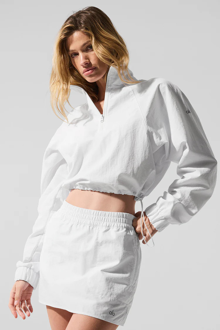 Cropped 1/4 Zip Alumni Pullover | Alo Yoga (US)