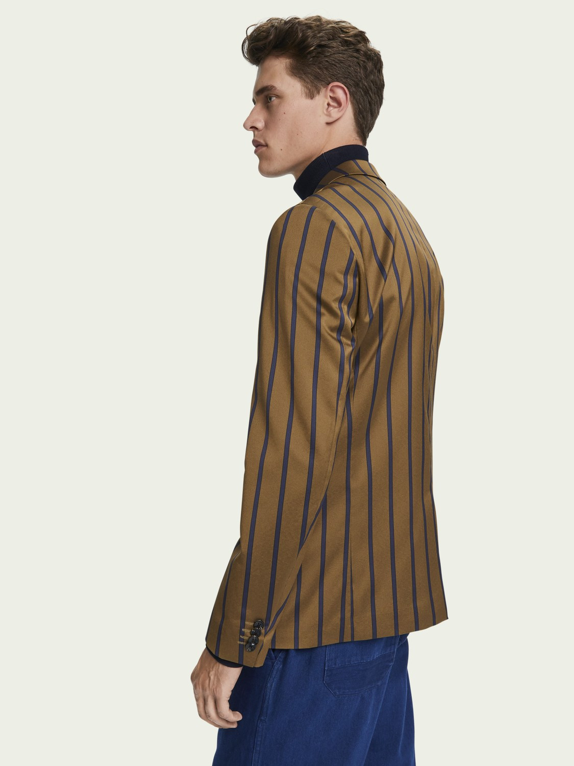 Cotton-blend single-breasted striped blazer
    
        | Men | Scotch & Soda (US)