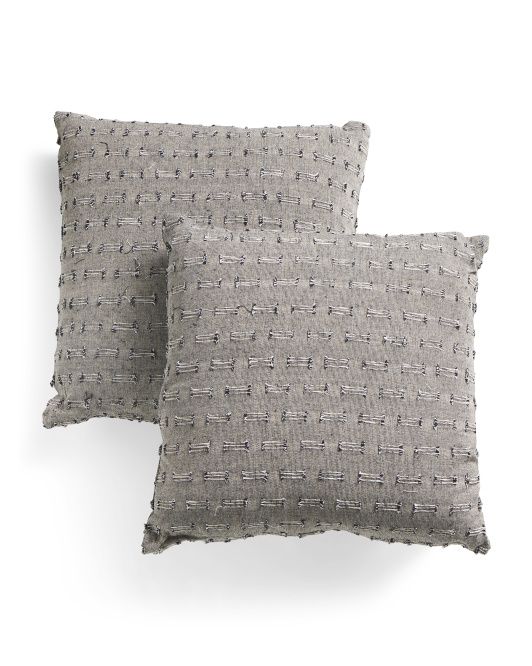 20x20 Set Of 2 Embroidered Pillows | TJ Maxx