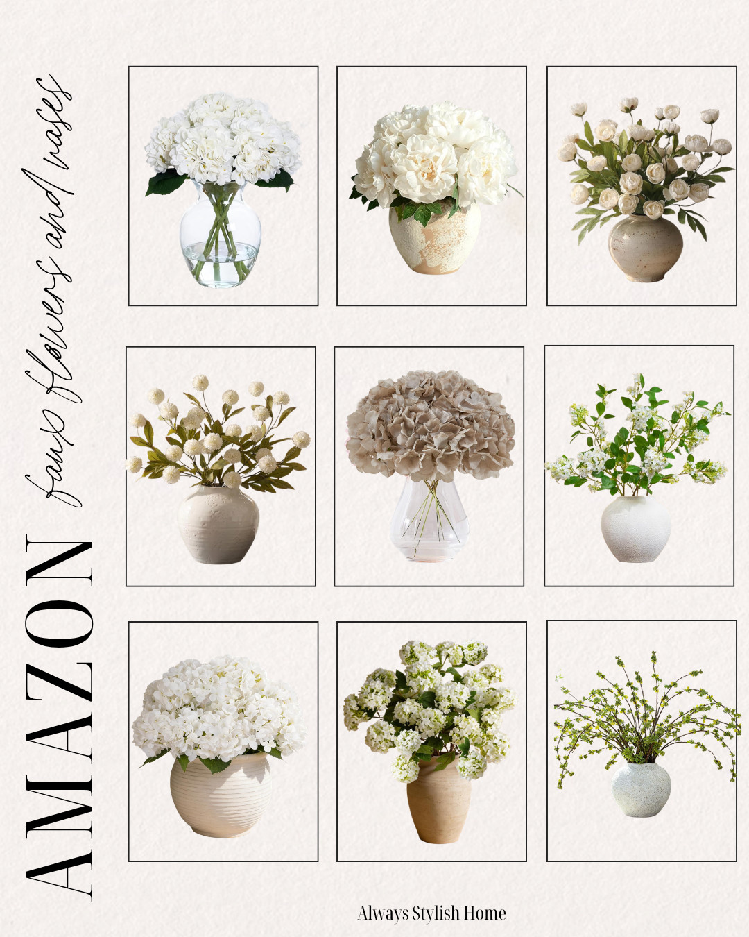 amazon faux flowers and vases for console tables, neutral home decor, living room faux flowers, vases, amazon finds, vases for flowers #amazonhome #amazonfinds 

 #LTKSeasonal #LTKHome