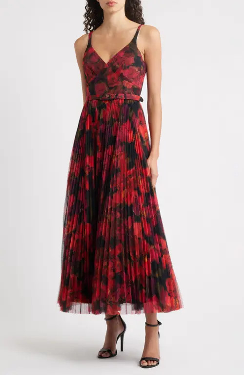 Hutch Joanna Pleated Sleeveless Gown in Moody Orchids at Nordstrom, Size 2 | Nordstrom