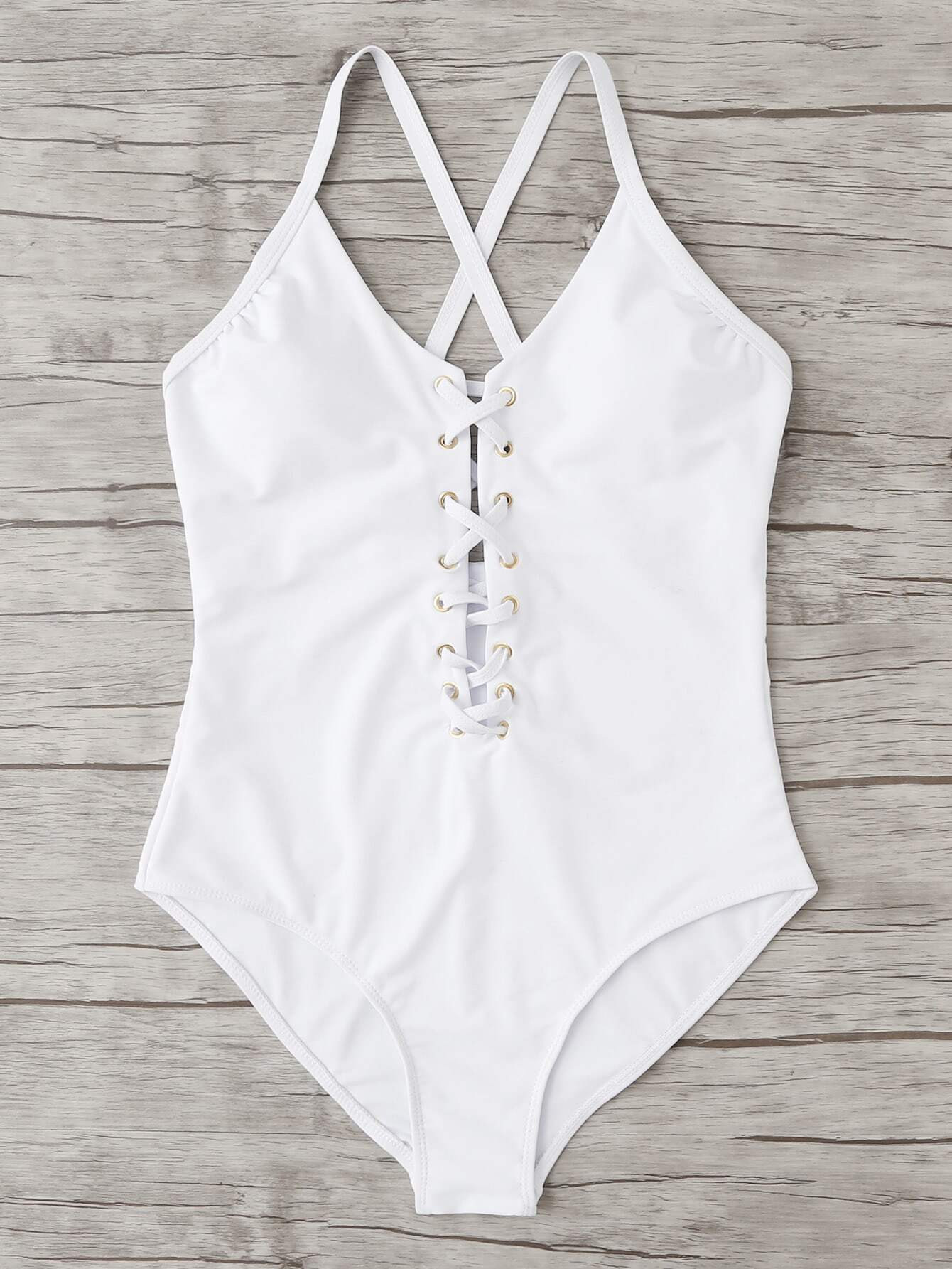 Criss Cross Swimsuit | SHEIN