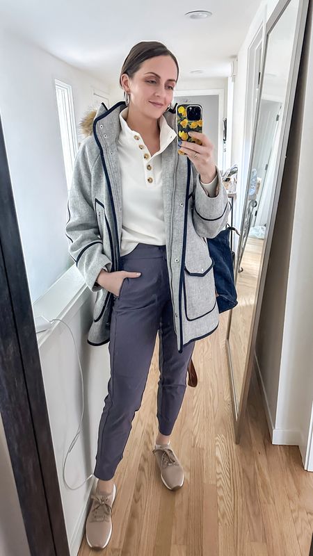 Mom casual outfit for kids’ soccer practice
These Athleta joggers are very comfortable and fit beautifully.
The super soft pullover is from Walmart and is currently on sale for under $20
Also this JCrew wool coat is my go-to this winter season  

#LTKfit #LTKFind #LTKfamily