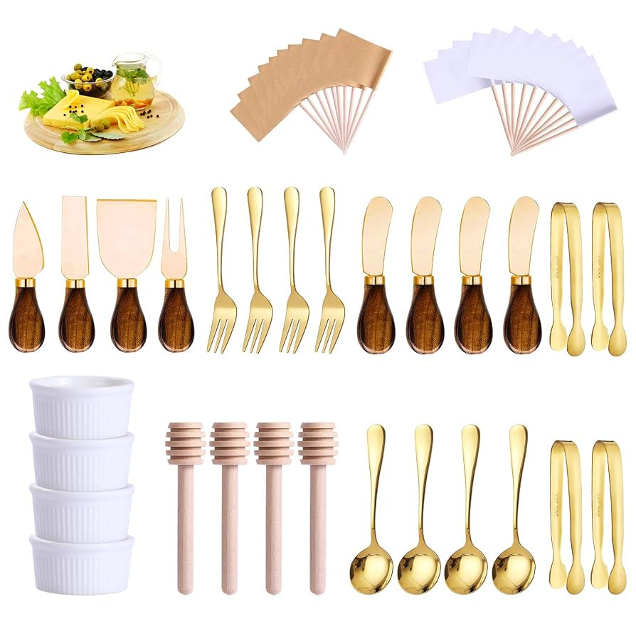 Charcuterie Boards Accessories(29 PCS) Cheese Spreaders for Charcuterie Board Mini Serving Spoon ... | Amazon (US)