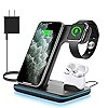 WAITIEE Wireless Charger 3 in 1, 15W Fast Charging Station for Apple iWatch 6/5/4/3/2/1,AirPods P... | Amazon (US)