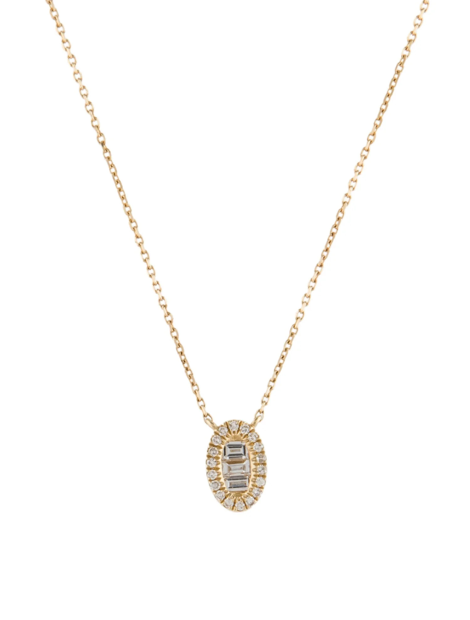 Necklace 14K Diamond Pendant Necklace - Pendant Necklace, Necklaces - NECKL312264 | The RealReal | The RealReal