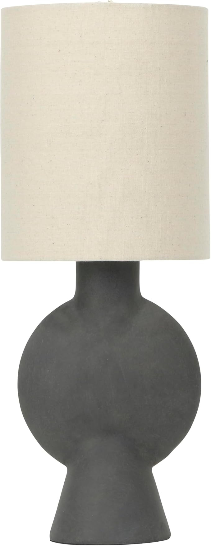 Bloomingville Sculptural Terracotta Table Lamp with Linen Shade | Amazon (US)