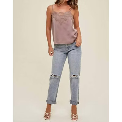 Women's Satin Lace Cami - WISHLIST S | Target