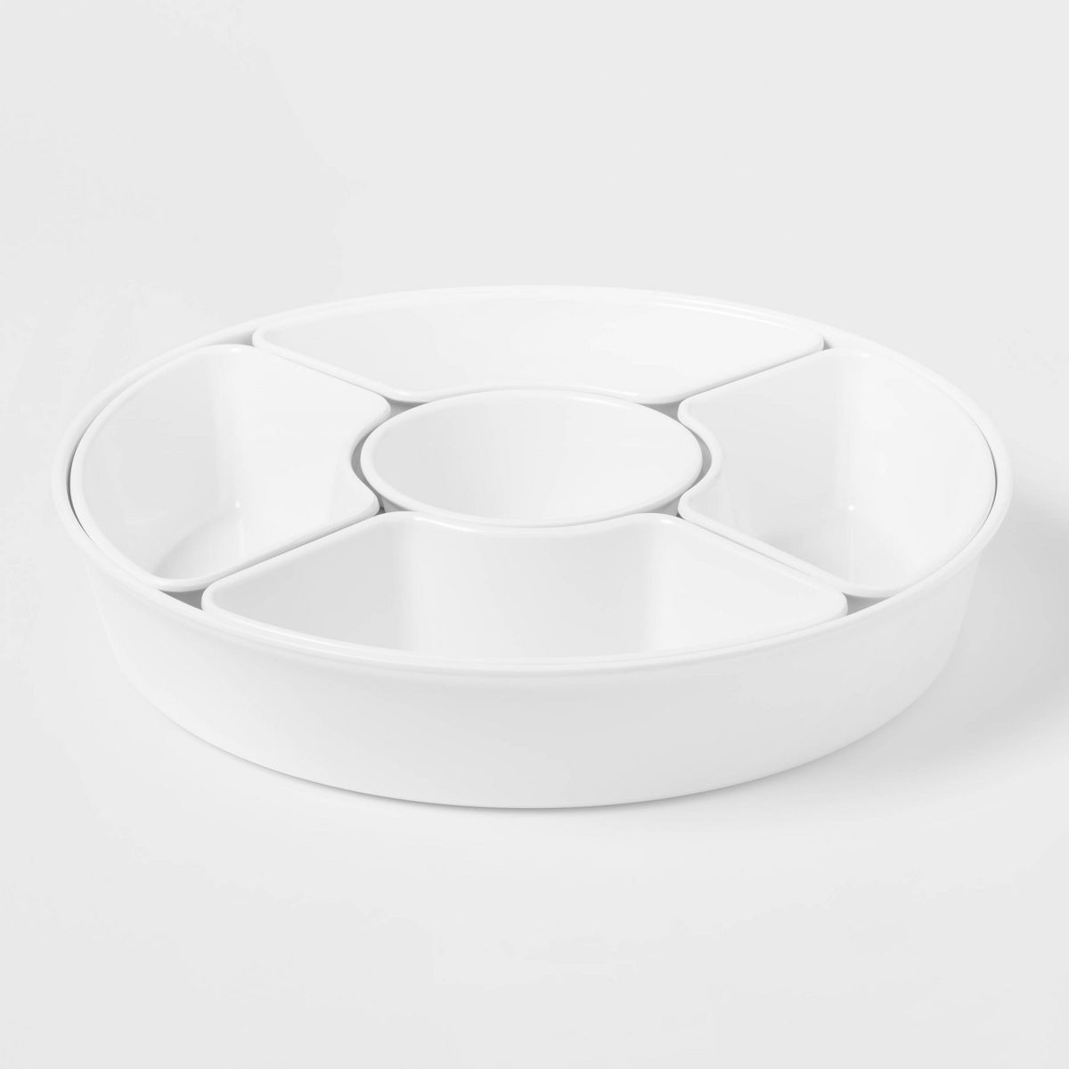6pc Melamine 5-Section Serving Platter White - Threshold™ | Target