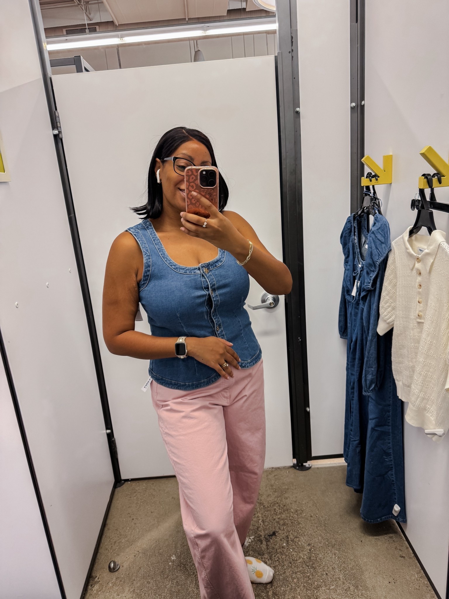 Sadly, it looks like this denim vest may be sold out in this color, but it fits so good and I love these pants. They are such a soft brushed fabric and they fit perfectly wearing a size large as a size 12  ￼

#LTKMidsize #LTKSeasonal #LTKootd